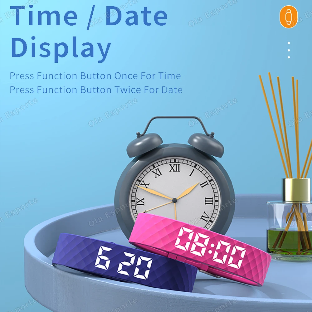 Smart Bracelet LED Digital Waterproof Smart Clock Smartband With running pedometer Monitor Smart Band Vibration Alarm Reminder 5