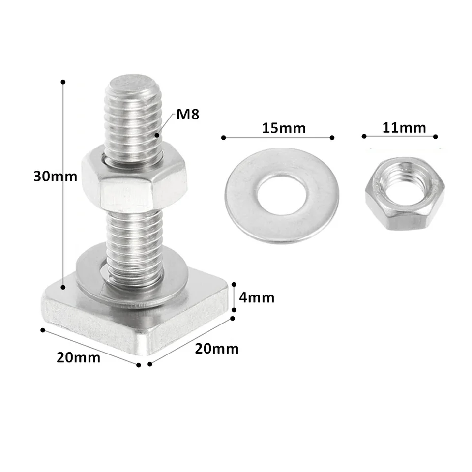 Lot De 12 Boulons En T M6 X 35 Mm Uxcell – Tête Carrée Pour Fixation Galerie De Toit – Quincaillerie Auto