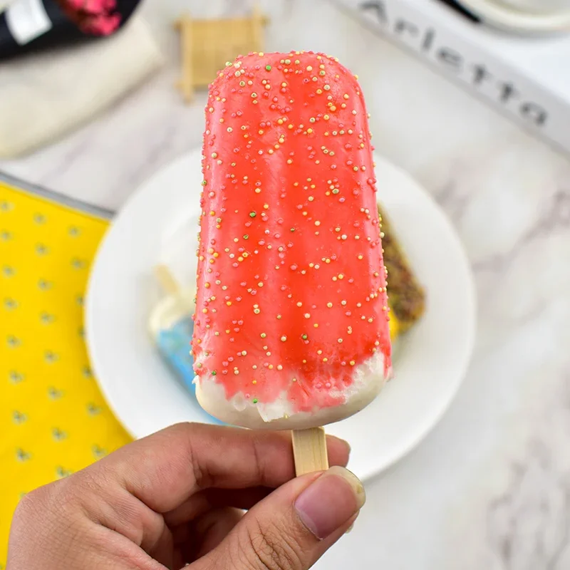 1pc/lot Simulation Ice Cream Fake Handmade Popsicle Model Photography Food Props Small Sweet Shop Decoration Ornaments Supplies food model,food photography props,fake food prank toys