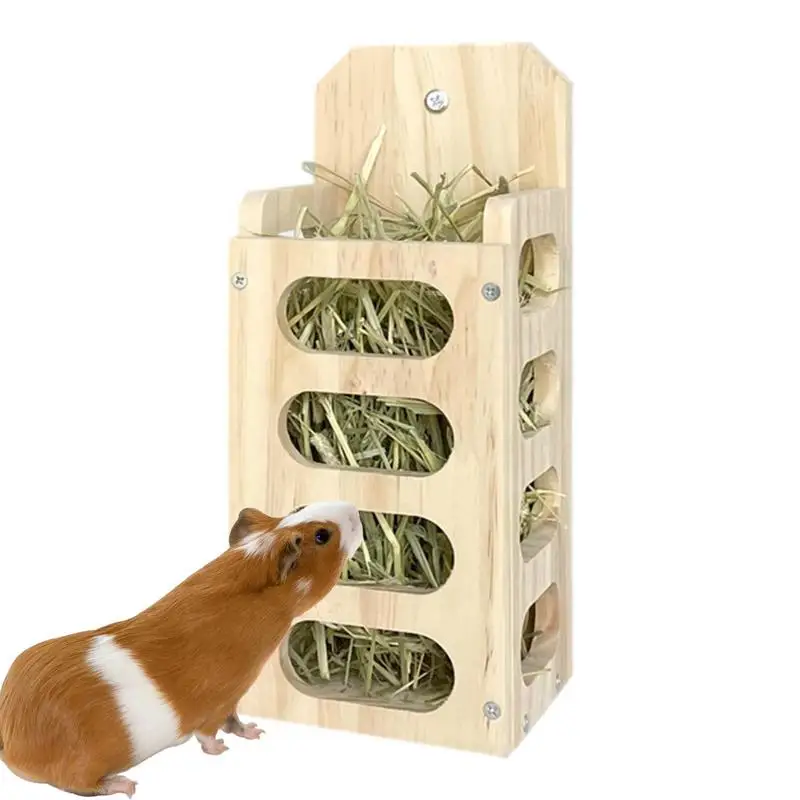 

Bunny Hay Feeders Pet Wooden Hay Feeder For Rabbits Wooden Hay Holder Rack For Small Pets Bunny Guinea Pig Chinchilla Rabbits