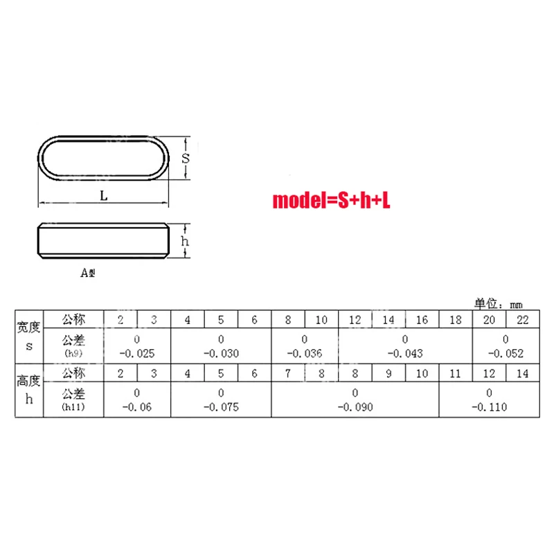 Parallel Feather Keys DIN 6885A (2 Round Ends) - 5 x 5 x 25mm