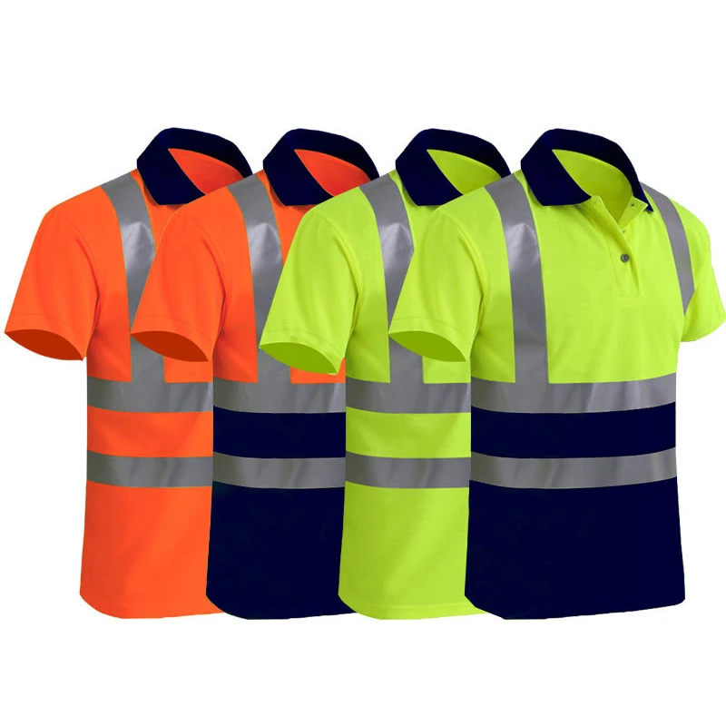 Reflective Safety Polo Shirt for Men Work Shirts