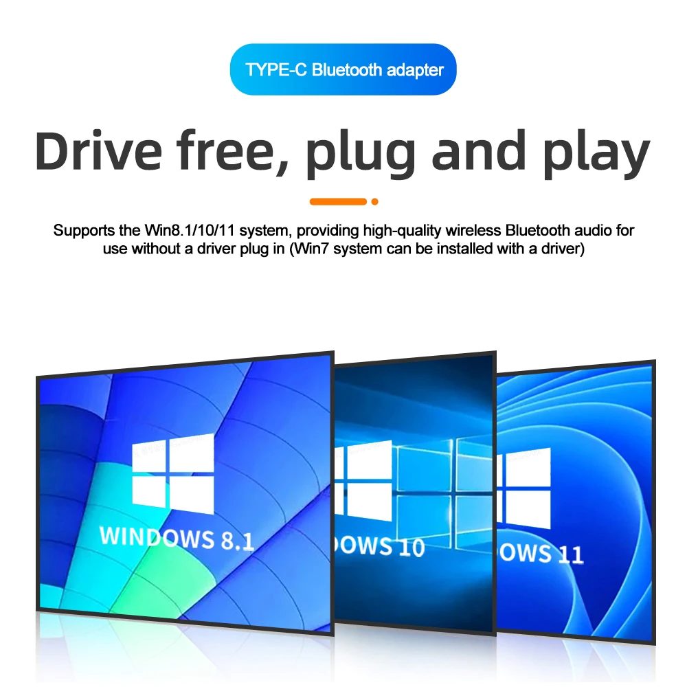 USBC Bluetooth Adapter BT 5.3 Transmitter Receiver Dongle Adaptador For Laptop Wireless Speaker Audio Receiver TypeC Transmitte bluetooth adapter bluetooth audio receiver bluetooth transceiver adapter audio adapter bluetooth aux adaptor