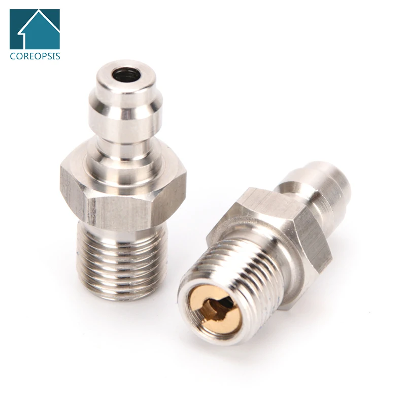 2pcs/set M10x1 Thread Quick Connect Fittings Quick Couplers 8MM 1/8NPT 1/8BSPP Refilling Adapter Air Pumps Parts & Accessories