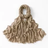 Écharpe Hijab Royan en coton froissé pour femmes musulmanes, châles longs et doux islamiques, enveloppes courtes à pampilles, accessoires Bufanda