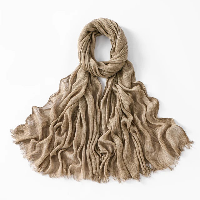 Écharpe Hijab Royan en coton froissé pour femmes musulmanes, châles longs et doux islamiques, enveloppes courtes à pampilles, accessoires Bufanda