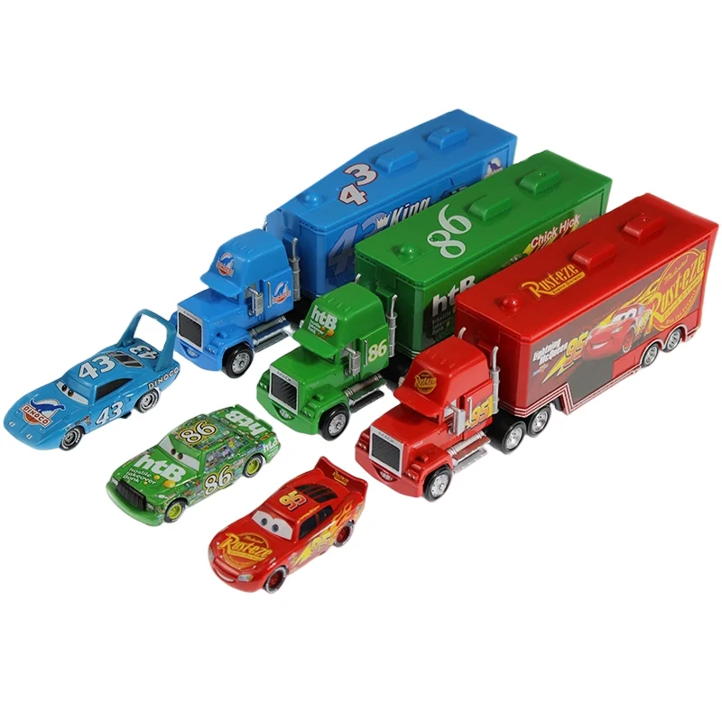 Disney Pixar Cars 2 3 Toys Lightning McQueen Jackson Storm Mack Uncle Container Truck Diecast Model Car Toy Childrenr Gift