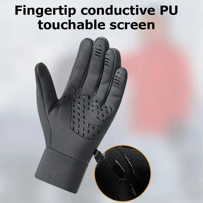Winter Gloves Waterproof Thermal Sport Glove for Men Women for Running Cycling Driving Ski Hiking Warm Glove for Work 4