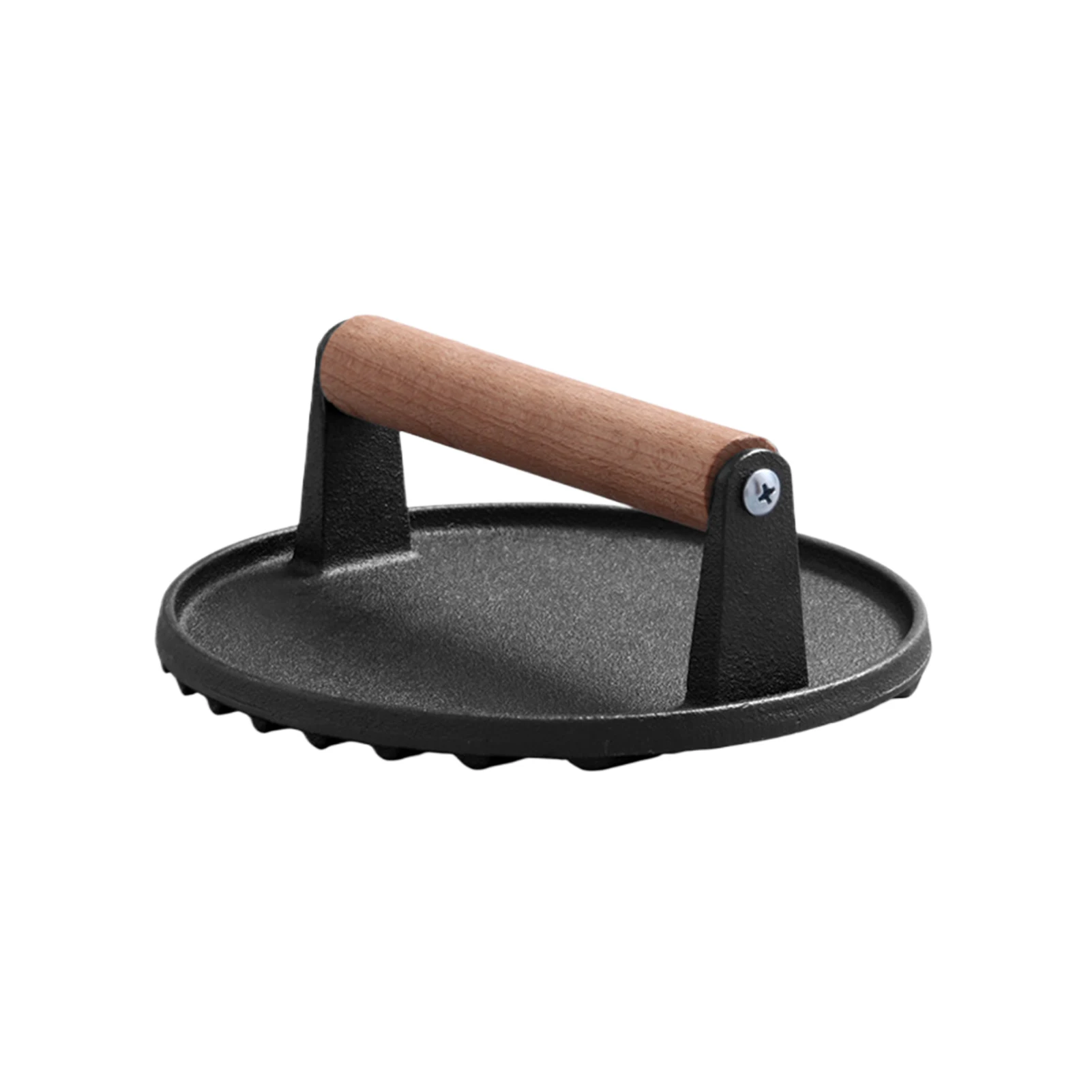 

Professional Grade Grill Press Safe Cast Iron For Barbecue Cooking And Is Only Sprayed