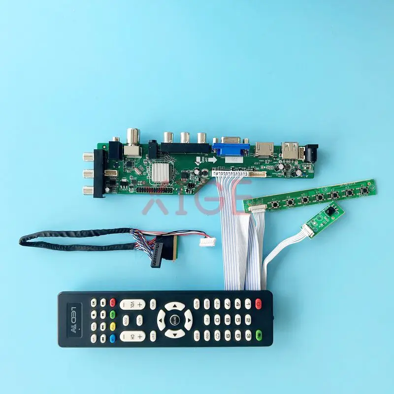 

Controller Driver Board Fit B156XW02 B156XW03 B156XW04 1366*768 LVDS 40 Pin Kit Digital Signal DVB 2AV+USB+DHMI+VGA Screen 15.6"