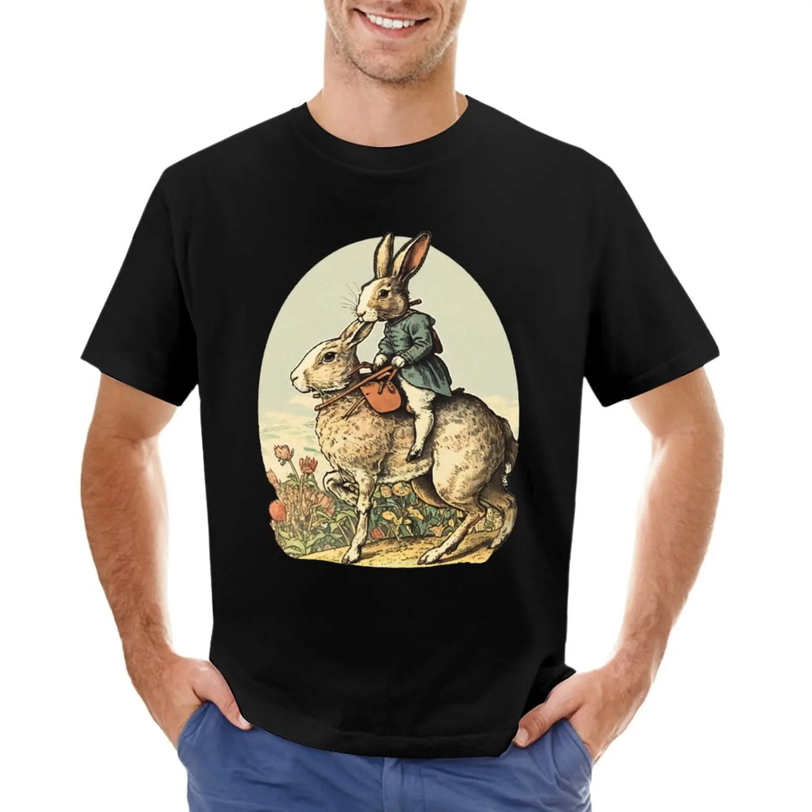 

Retro rabbit T-Shirt boys white t shirts men t shirts