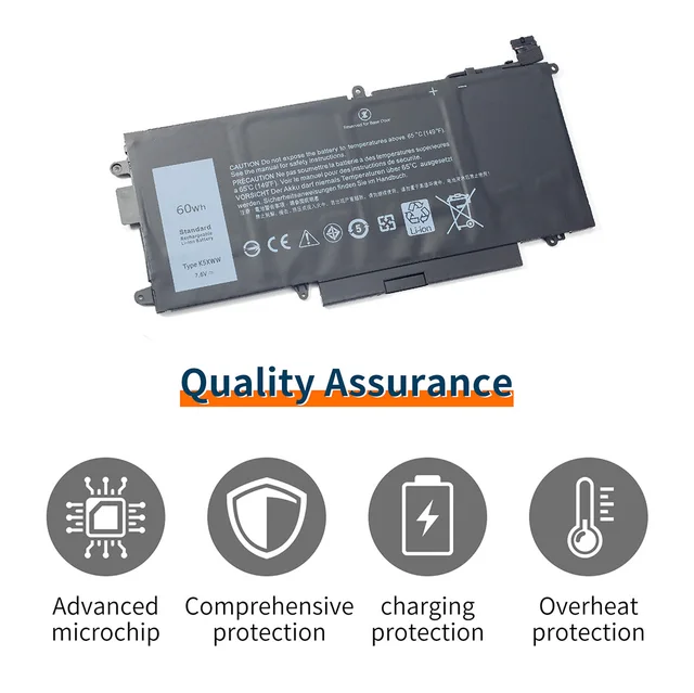 Batteria 60Wh 7.6V Dell Batteria Originale 2-in-1 Per Dell Latitude 5289 7389 7390 - 60Wh 7500mAh, Codici N18GG, K5XWW, Garanzia 1 Anno Batteria Originale 60wh N18gg - Foto 2