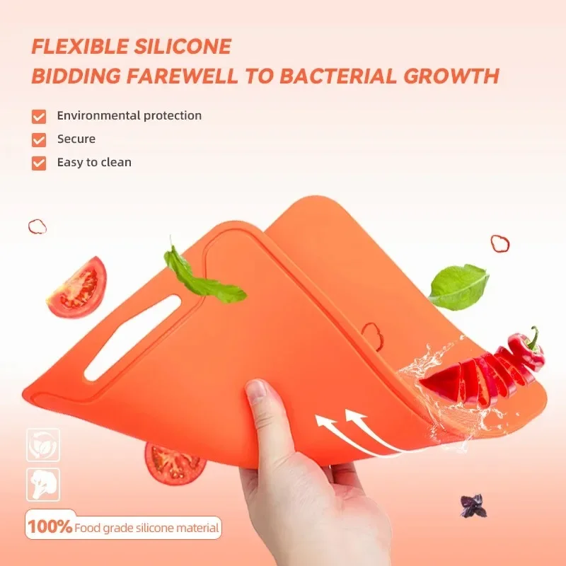 Hot Sale Silicone Cutting Board Non-Slip Kitchen Mat for Meat and Vegetable Dishwasher Safe Silicone Chopping Boards BPA