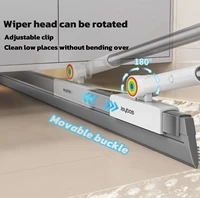 JOYBOS 50 ซม.ซิลิโคน Scraper Mop Wiper ชั้น 360 ทําความสะอาดที่สมบูรณ์แบบไม้กวาด Magic Wiper ในครัวเรือนห้องน้ํากวาดน้ํา 2