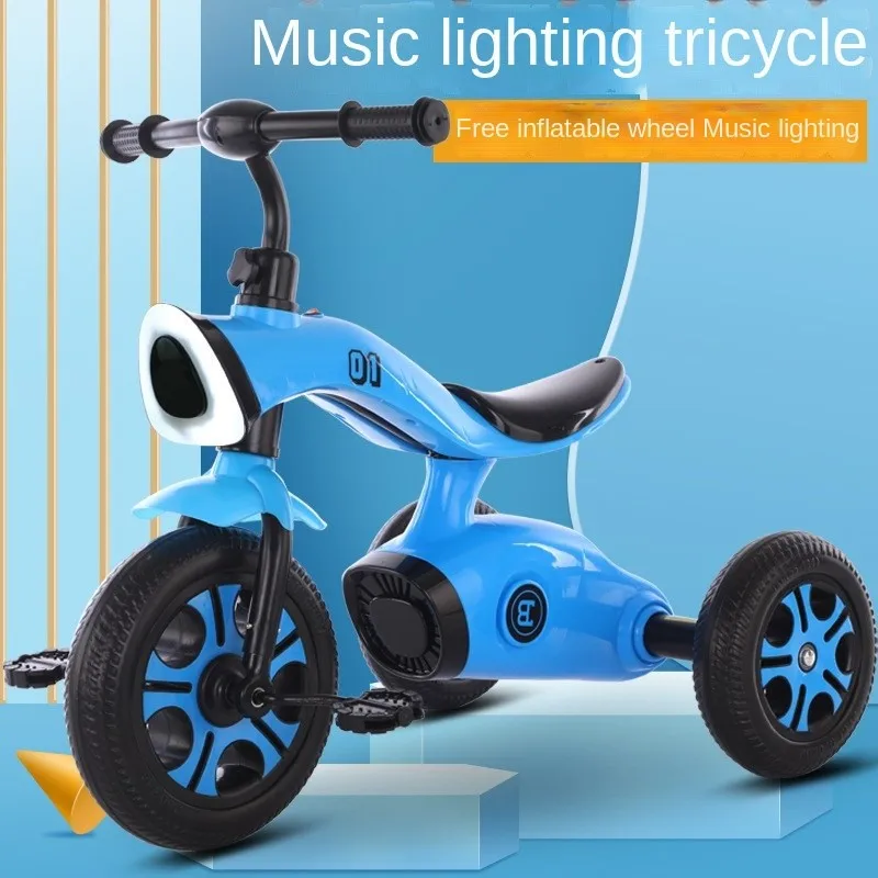 Baby Tricycle Children's Light Music Pedal Portable Bike