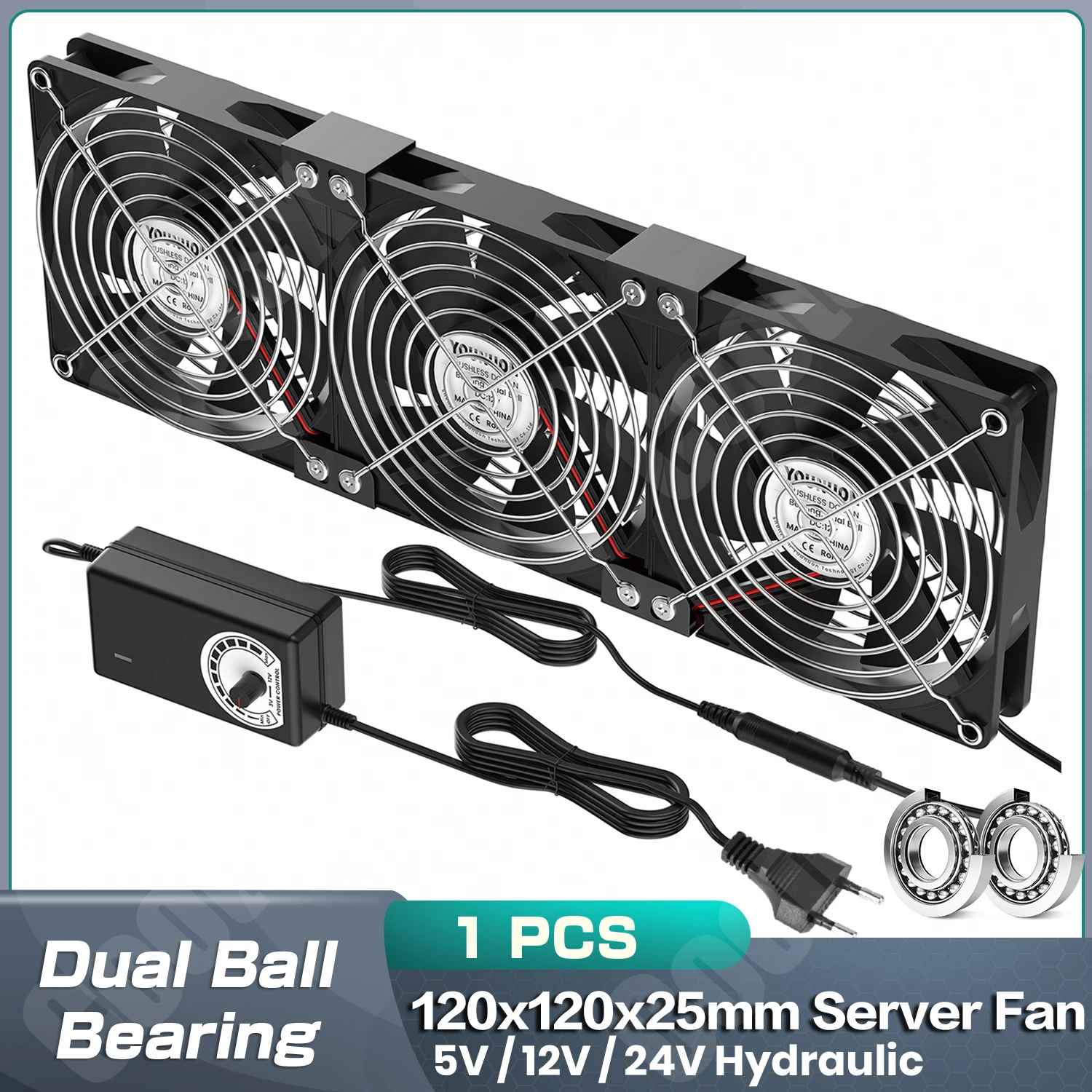 Btc Mining Machine Chassis Workstation Gabinete do Radiador Ventilador Violento Servidor de Alta Velocidade dc 12v 110v 220v 240v 120 mm 12cm