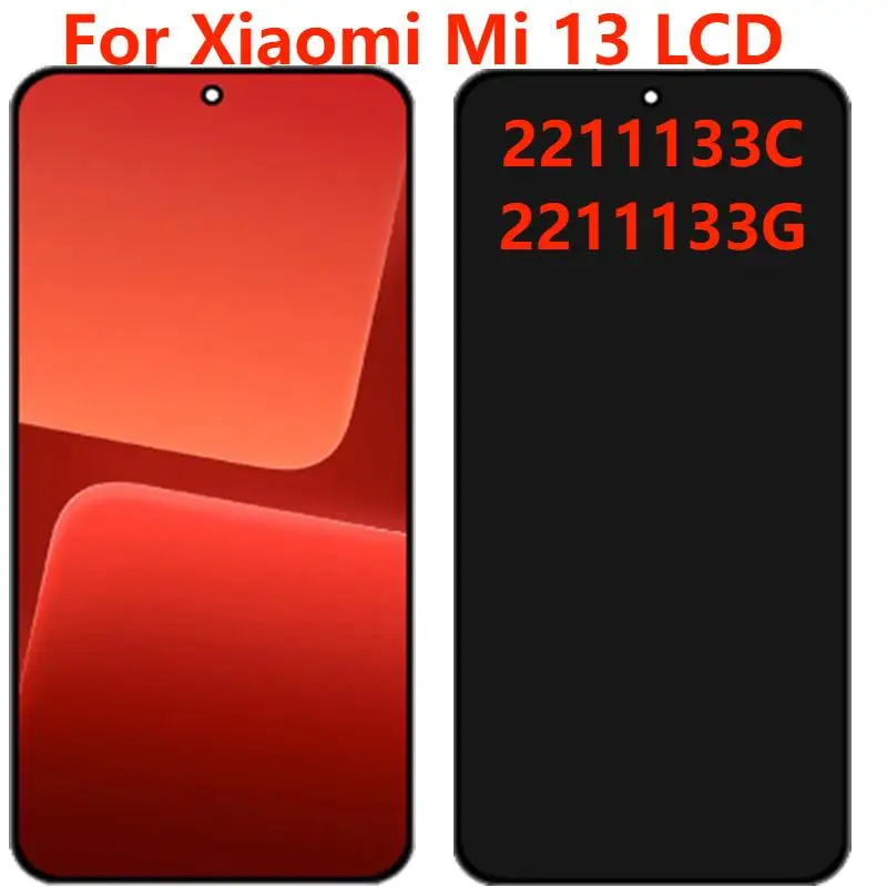 

6.36"AMOLED For Xiaomi Mi 13 2211133C 2211133G LCD Display With Frame Original Touch Screen Digitizer Assembly Replacement Parts