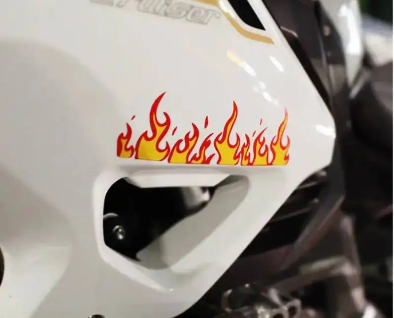 Vinyl Decal Flame Fire Car Stickers Motocross Decals Motorcycle Racing Windshield Reflective for Vans Laptop