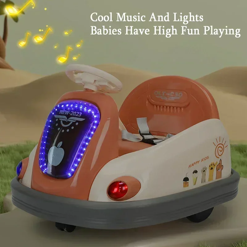 Children's Bumper Car Electric Bumper Car Rechargeable Remote Control Toys Car Drift Cars Rotating Kart 1-8 Years Old Boys Girls 5