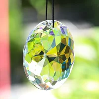 2pcs 30mm Round Crystal Sun Catchers, Glass Prism Hanging Sun Catchers, Rainbow Maker For Window, Balcony,  Garden Decorat 3