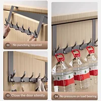 ตะขอแขวนติดผนังสำหรับเก็บของ กระเป๋า เสื้อผ้า ไม่ต้องเจาะผนัง ใช้ในห้องนอน ห้องน้ำ ห้องครัว 5