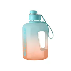 Large Capacity Gradient Sports Water Bottle - Portable Outdoor Fitness Kettle - 2.2L (Blue)