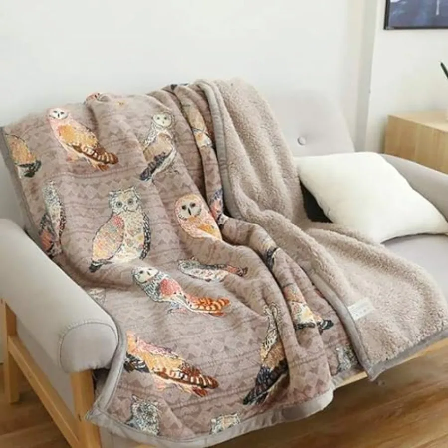 Owl Bed Blanket King Size 90'' x 108'' Soft Cozy Warm Fleece Throw Blanket for Bed Couch Sofa Camping for Special Occasions Ide