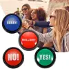 Funny Talking Button No Sorry Yes Sound Party Button Bullshit Maybe Toys Home Office Party Gag Funny Toy For new Vocal toys 1