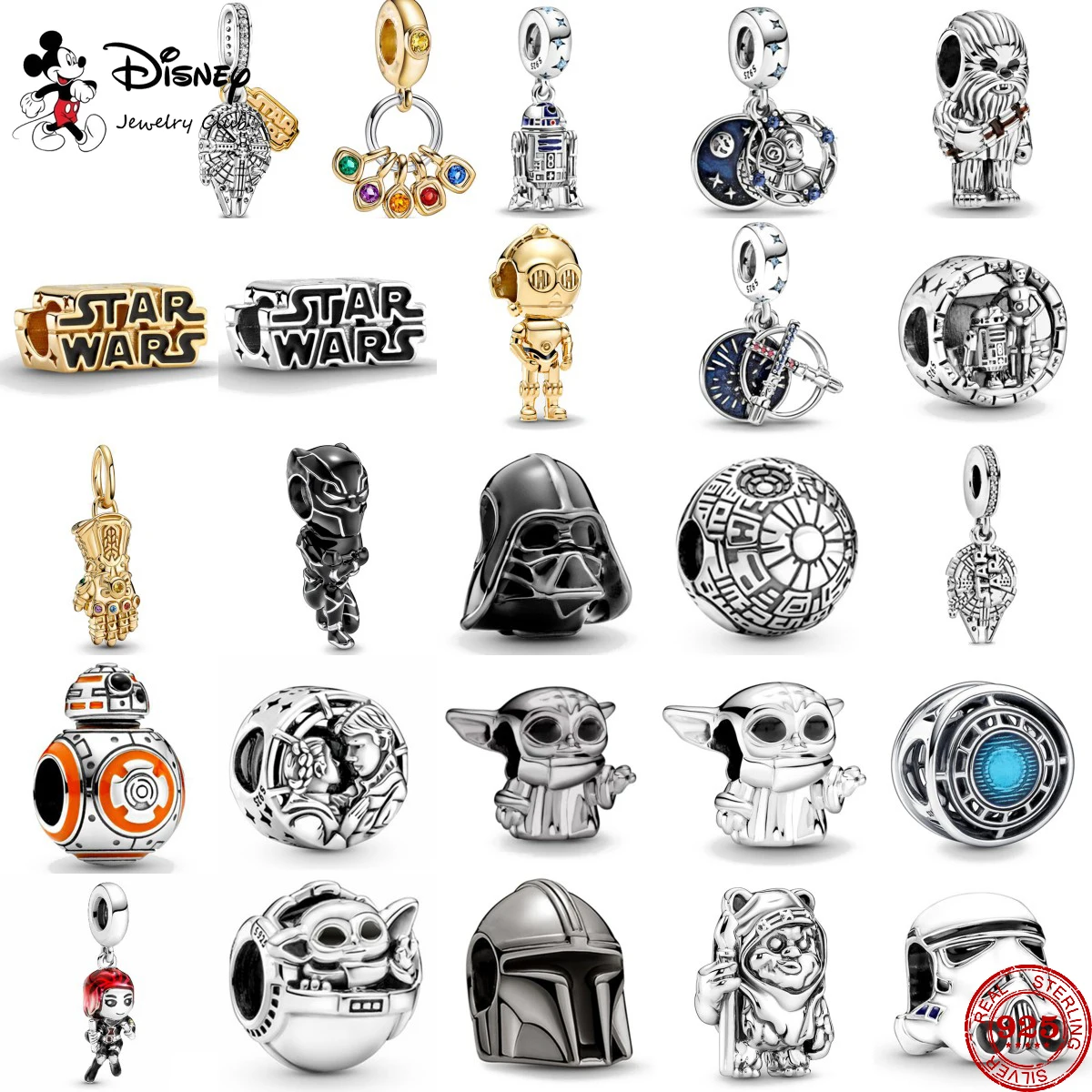 Marvel Stitch Disney Beads 925 Sterling Silver Charm Suitable For Original  Pandora Bracelet Movie Anime Character Charms Beads - AliExpress