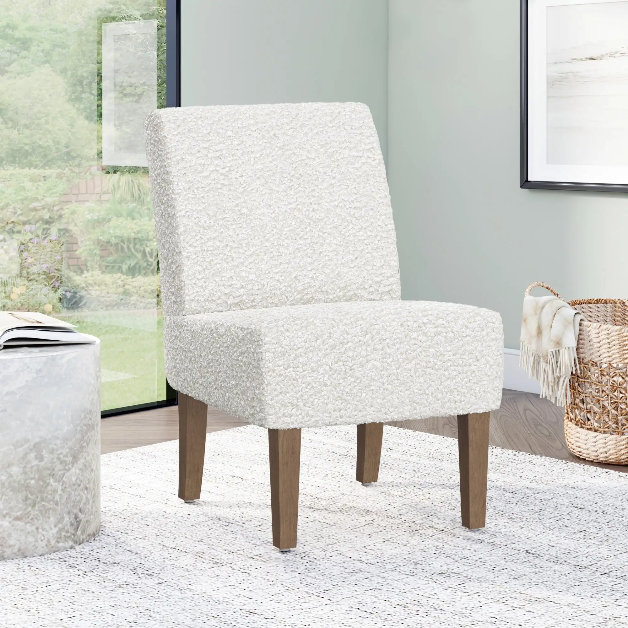 

Brook Hill Upholstered Accent Chair, White, by Hillsdale Living Essentials