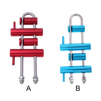 암벽 등반 로프 랙, 하강기 라펠링 등산, 야외 4 바 장거리 빌레이 장치 코드 장비, 파란색