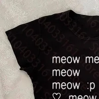 Lettre graphique imprimé Grunge Vintage à manches courtes T-Shirt Y2k Style mince haut court Streetwear Hip Hop haut à licou années 90 femmes hauts 6