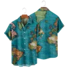 Summer Men's Shirts World Map Digital Printing Oversized Buttons Short Sleeves Loose Casual Slim Fit Shirts Fashion European Siz 3