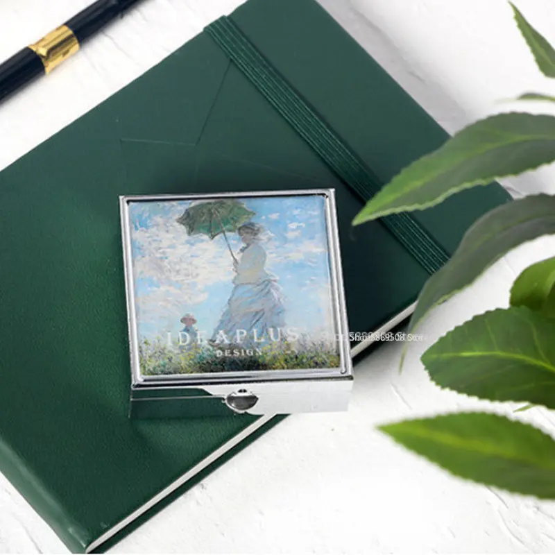 Portable Mini Travel Watercolor Suit Sub-package Paint Box Vintage Exquisite Small Square Box Color Palette Art Tools