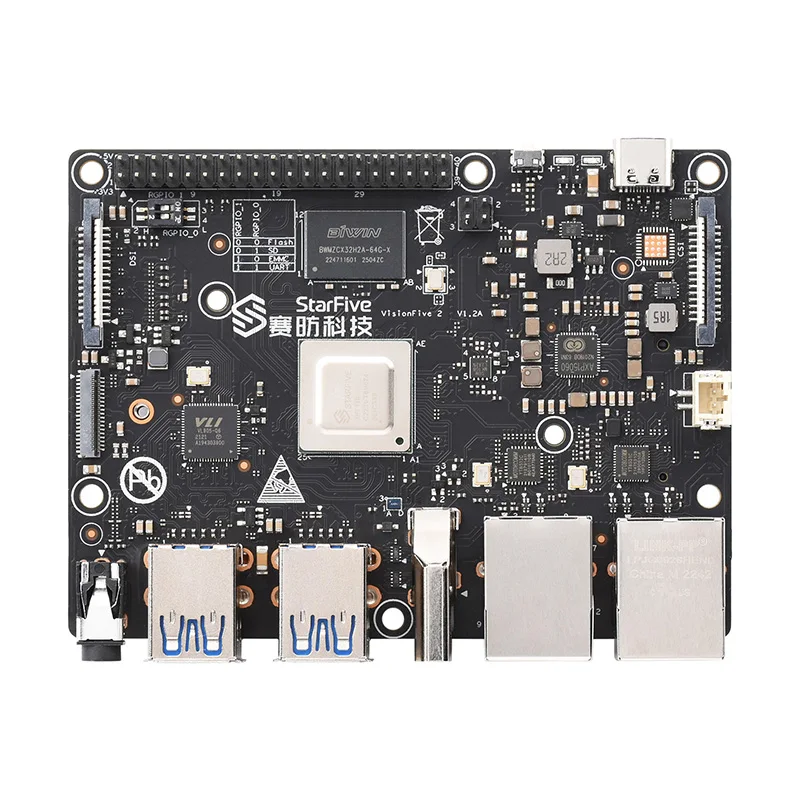 VisionFive 2  ھ RISC-V Dev ,  ھ RISC-V ̱  ǻ (SBC)  3D GPU, 4G/8G,WIFI6 ɼ