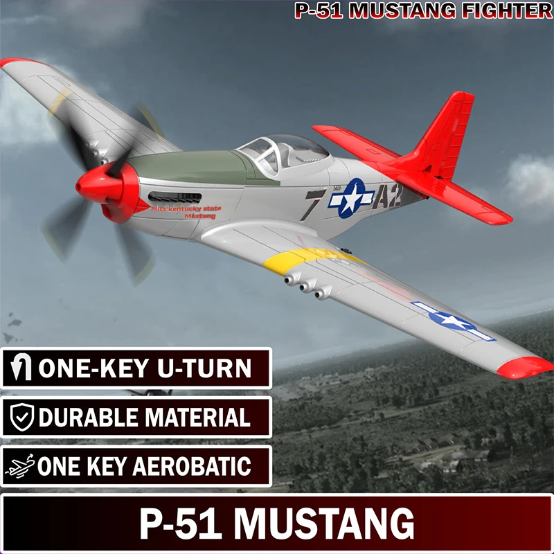Avion RC P-51D Mustang Brushless 1BS/2BS RTF – Chasseur télécommandé