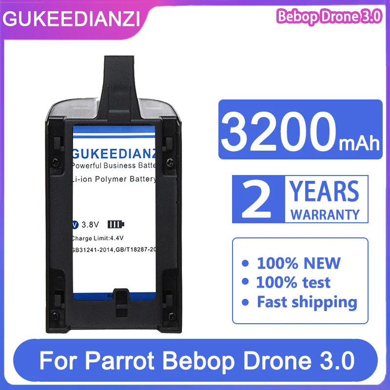 Sostituzione Gukeedianzi Batteria Lipo Aggiornata 3200Mah Per Parrot Bebop Drone 3.0 Per Backup Drone Esterno