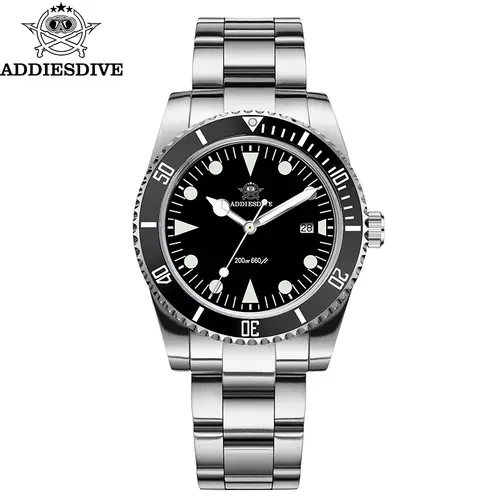 ADDIESDIVE Men's Diving Watch Stainless Steel Ceramic Bezel Quartz Watch Men's BGW9 Luminous 200m Waterproof  Men's Watch - Image 8