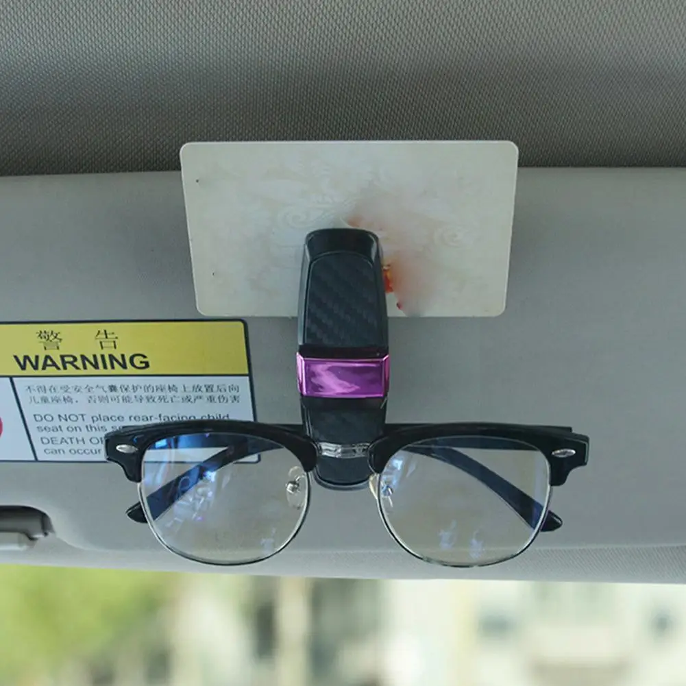 4 Color Auto Visor Glasses Fastener Clip Holder For Glasses Eyeglasses
