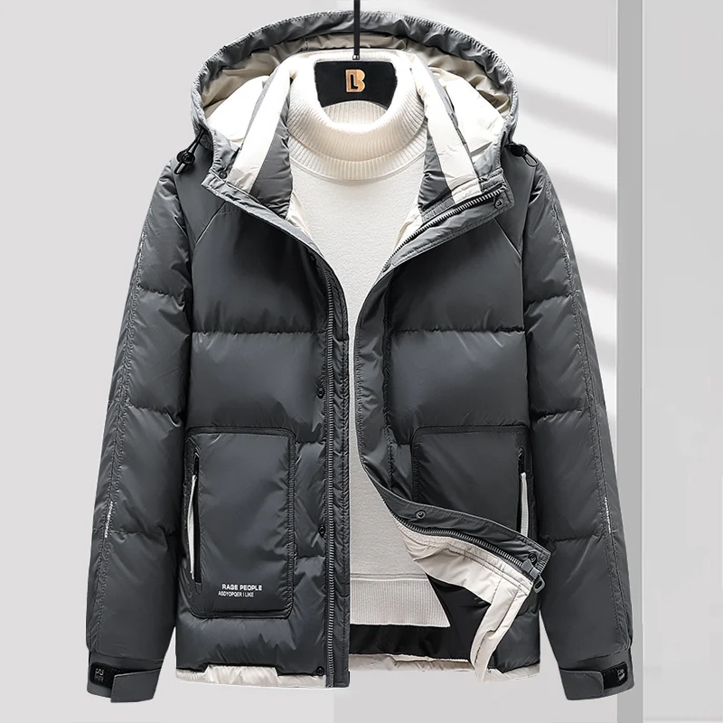 

2023 Brand New Fashion Down Jackets Men Winter Thicken Warm Hooded Puffer Jacket Trend Casual Mens Down Coats Streetwear 5XL