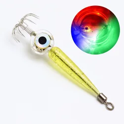 Luminous LED Flash Squid and Octopus Fishing Hook with Umbrella Hook Accessories (Colorful)
