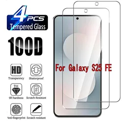 Premium 9H HD Tempered Glass Screen Protector - 4 pieces (For Galaxy S25 FE)