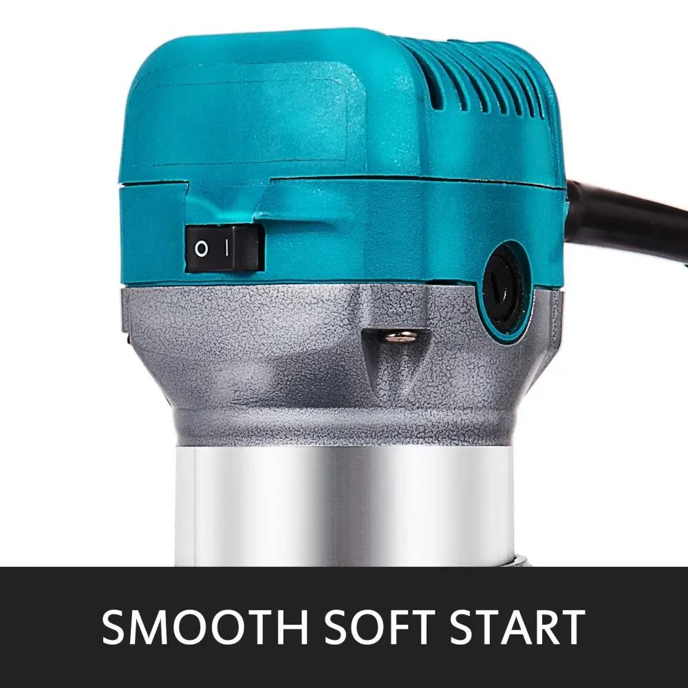 VEVOR Wood Router Wood Trimmer Machine Electric Hand Trimmer 30000RPM Power Carpentry Tool Woodworking Trimming Grooving Carving 4
