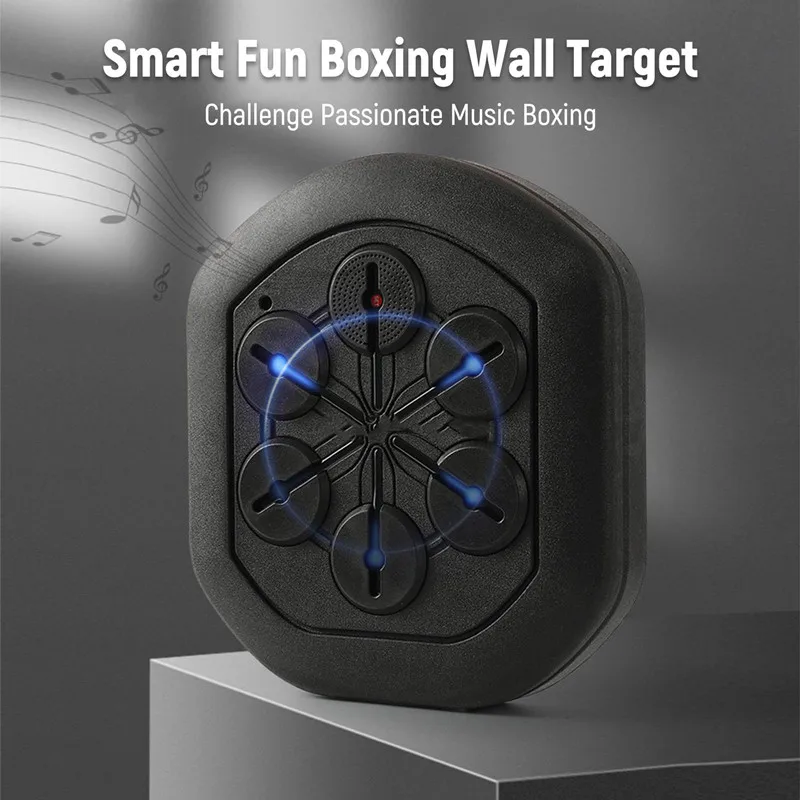 Music Boxing Toys Boxing Training Pad Music Boxing Machine Smart Fun Wall Boxing Training Pad Rechargeable Bluetooth Electronic Wall Target Home Fitness Equipment