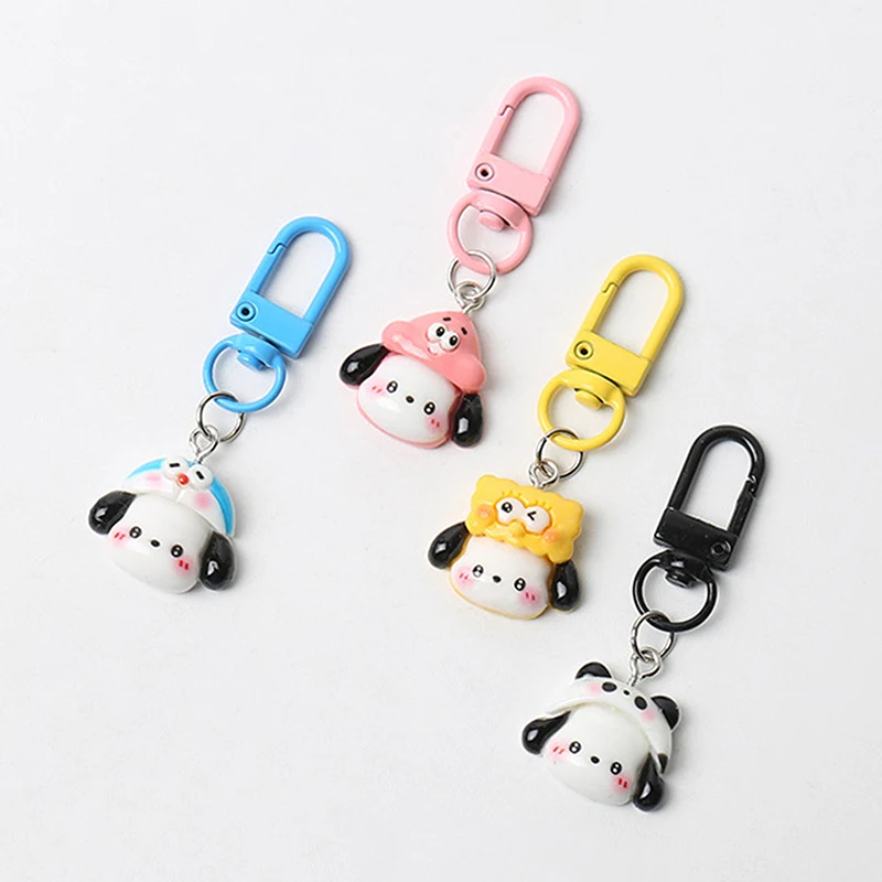 

Cartoon Resin Dog Collection Pendant Keychain Car Keyring Cute Backpack Hangings Decoration Gifts