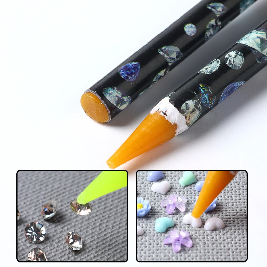Nail Art Picking Tools Nail Art Dotting Pencil Rhinestone Picker Contactless Pick Up Tool for Crystal Wax Pencil for Stones Nails Accessories And Tools