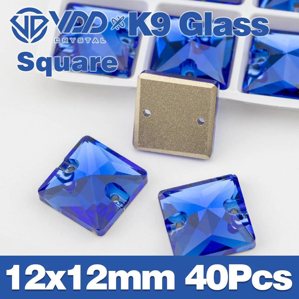 VDD S118 Saphir-Fase, hochwertiges K9-Glas, zum Aufnähen, Strasssteine, Kristallnähen, flache Rückseite, Steine für Kleidung, Hochzeitskleid – Detail 36