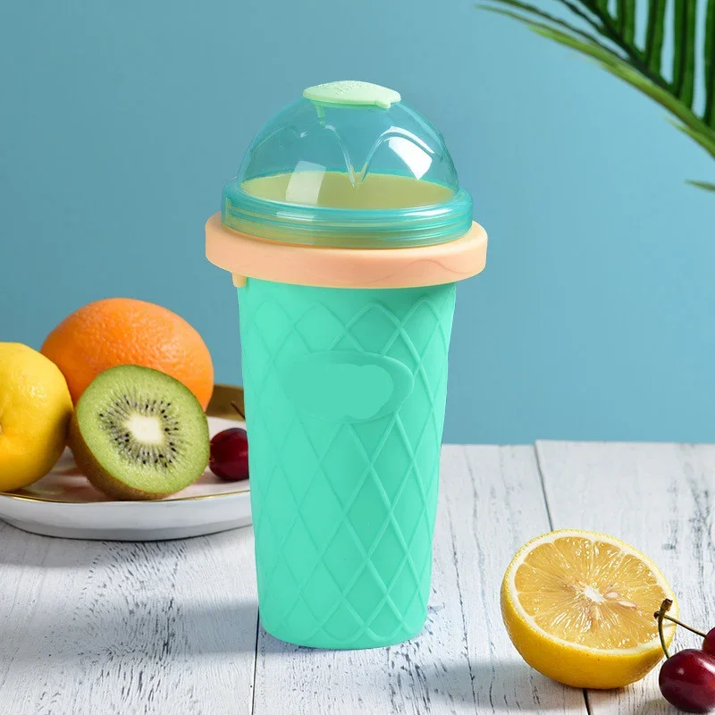 300Ml Slushy Maker Cup Quick Frozen Smoothie Slushy And Shake Maker Raffreddamento Rapido Gelato Silicone Slushy Maker Bottle Cup