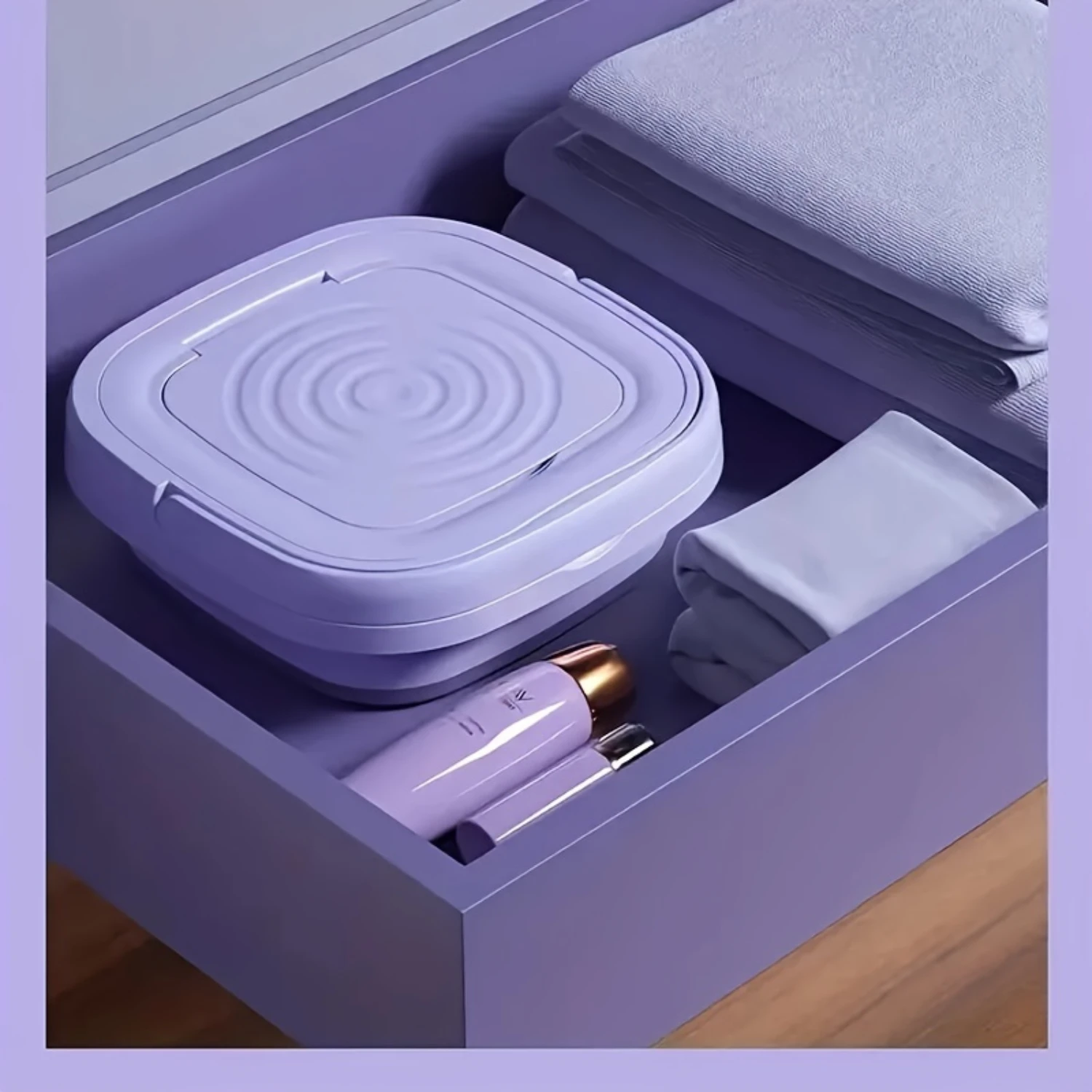 8L Portable Mini Washing Machine-Foldable & Automatic for Efficient Cleaning of Clothes & Small Garments-Ideal for Apartment