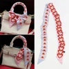 120cm Striped Love Double-layer Simulation Silk Scarf Twill Scarf Small Neck Scarf Tied Hand Small Ribbon Tied Bag Silk scarf 2